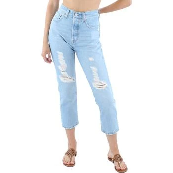 推荐Levi's Womens Cropped High Rise Straight Leg Jeans商品