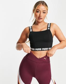 Puma | Puma Training Strong square neck crop top in black商品图片,6折