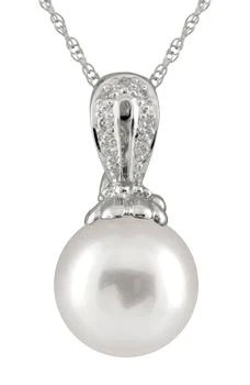 Splendid Pearls | Diamond Enhancer Pendant Necklace with 8-9mm Freshwater Pearl,商家Nordstrom Rack,价格¥1491