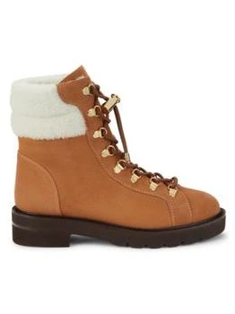 推荐Rockie Lift Chill Leather & Shearling Ankle Boots商品