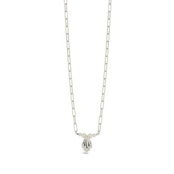Sterling Forever | Silver-Tone or Gold-Tone Cultured Shell Pearls With Shell Pendant Chérie Necklace,商家Macy's,价格¥387