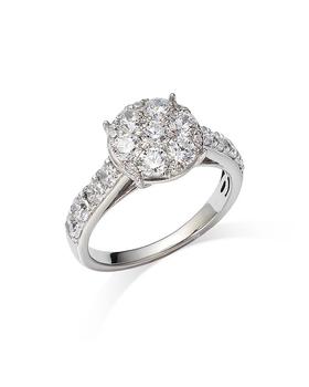 商品Diamond Cluster Ring in 14K White Gold, 1.60 ct. t.w. - 100% Exclusive图片