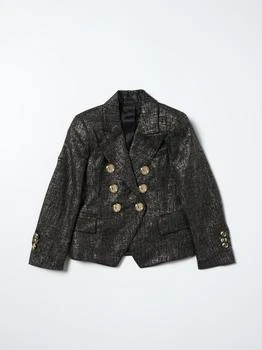 Balmain | Balmain metal-effect wool blend blazer,商家GIGLIO.COM,价格¥3514