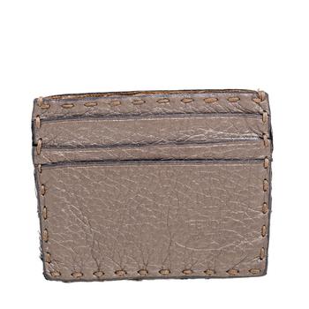 推荐Fendi Grey Selleria Leather Card Holder商品