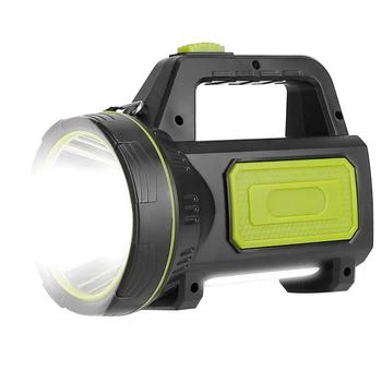 Fresh Fab Finds | 100000LM Super Bright LED Searchlight Portable Rechargeable Handheld Flashlight Waterproof Main Side Emergency Spotlight Camping Lantern Black,商家Verishop,价格¥249