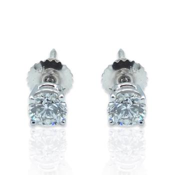 商品18K White Gold Diamond Stud Earrings图片