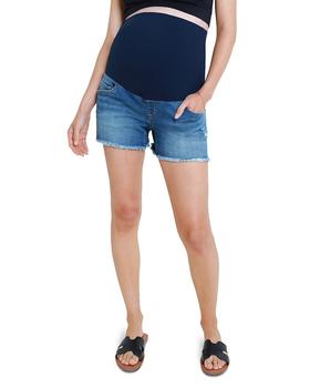 推荐Relaxed Fit Maternity Jean Shorts in Medium Wash商品