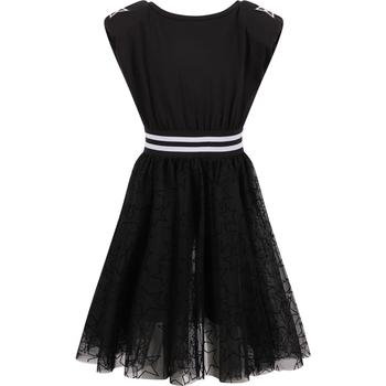 推荐Stars patches tulle bottom elegant jumpsuit in black商品