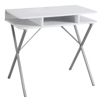 Homezia | 20" White and Silver Computer Desk,商家Premium Outlets,价格¥1491