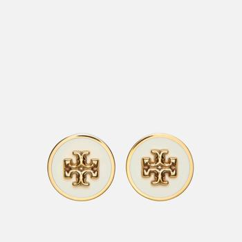 tory burch kira, Tory Burch | Tory Burch Women's Kira Enamel Circle-Stud Earring - Tory Gold/New Ivory商品图片 