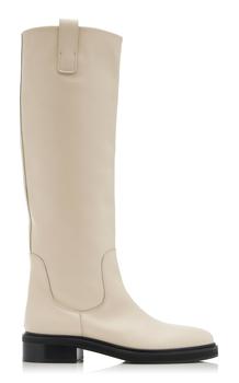 推荐Aeyde - Women's Henry Leather Knee Boots - White - IT 36 - Moda Operandi商品