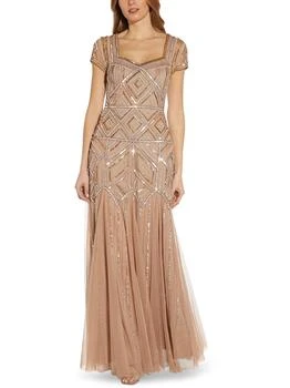 推荐Womens Beaded Maxi Evening Dress商品