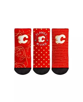 Rock 'Em | Toddler Boys and Girls Rock Em Socks Calgary Flames #1 Fan 3-Pack Crew Socks Set,商家Macy's,价格¥147