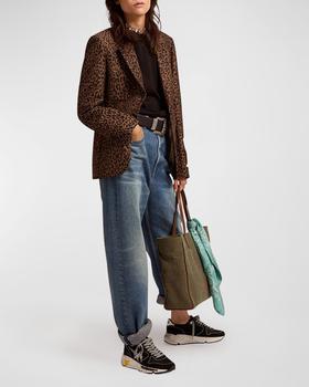 Golden Goose | Leopard Jacquard Wool Blazer商品图片,