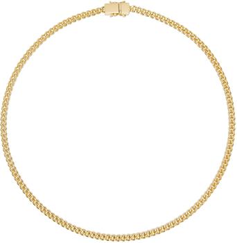 推荐Gold Thin Rounded Curb Chain Necklace商品