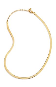商品18K Gold Vermeil Sterling Silver Thin Herringbone Necklace图片