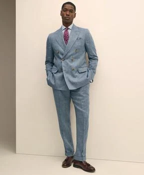 Brooks Brothers | Classic Fit Herringbone Linen Single-Pleat Suit Pants,商家Brooks Brothers,价格¥1045