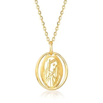 Ross-Simons | Ross-Simons Italian 18kt Yellow Gold Holy Mary Pendant Necklace,商家Premium Outlets,价格¥2766