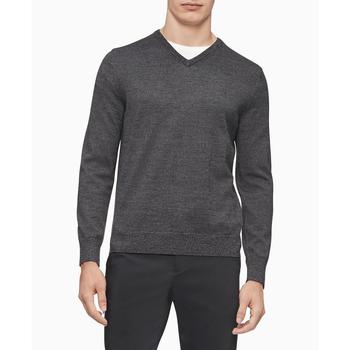 ck卫衣好用吗, Calvin Klein | Calvin Klein Mens Wool Heathered Pullover Sweater商品图片 3.4折