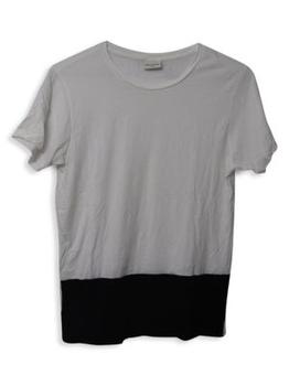 推荐Dries Van Noten Color Block T-Shirt In Black And White Cotton商品