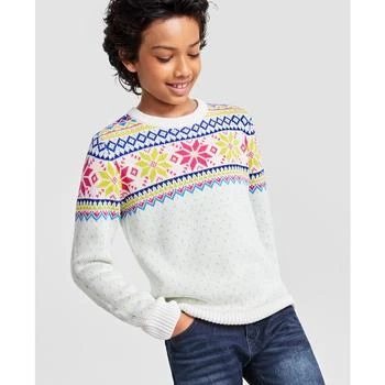 Charter Club | Holiday Lane Big Boys Multi-Color Fair Isle Sweater, Created for Macy's,商家Macy's,价格¥88