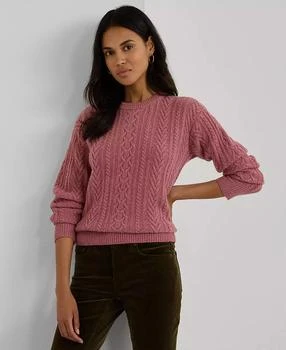 Ralph Lauren | Women's Cable-Knit Crewneck Sweater,商家Macy's,价格¥790