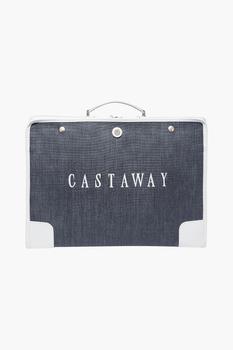 推荐The Stowaway leather-trimmed printed canvas weekend bag商品