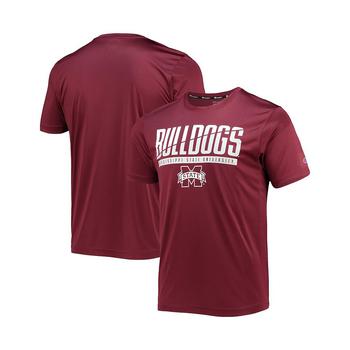 推荐Men's Maroon Mississippi State Bulldogs Wordmark Slash T-shirt商品