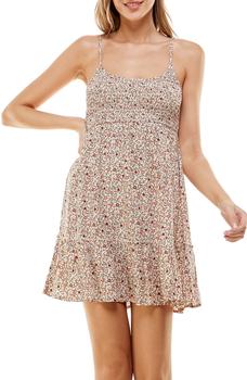 ROW A, ROW A | Smocked Top Floral Print Dress商品图片 