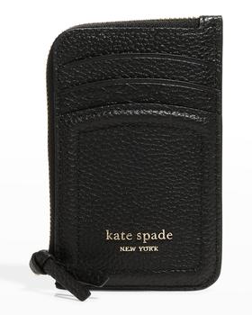 Kate Spade | knott leather zip card case商品图片,