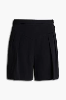 推荐Buckle-detailed crepe shorts商品