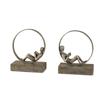 Uttermost | Lounging Reader Set of 2 Antique-Look Bookends,商家Macy's,价格¥1258
