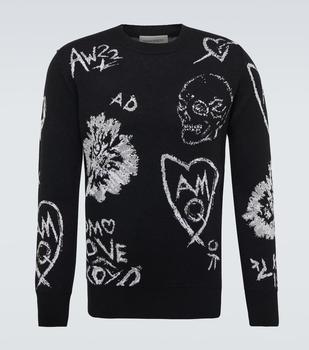 Alexander McQueen | Jacquard wool-blend sweater商品图片,