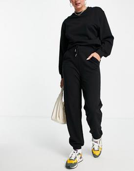 ASOS | ASOS DESIGN Hourglass tracksuit slim sweat / jogger in black商品图片,6折×额外9.5折, 额外九五折