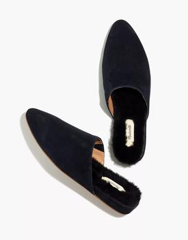 Madewell | The Suede Kasey Mule in Faux Shearling商品图片,