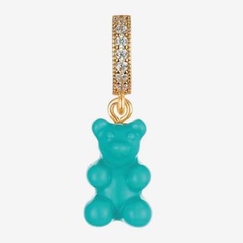 Crystal Haze | Crystal Haze Women's Pave Nostalgia Bear Pendant - Mykonos Blue商品图片,额外6.8折, 额外六八折