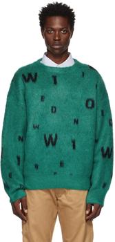 We11done | Green Lettering Sweater商品图片,5.3折