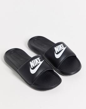 NIKE | Nike Victori sliders in black商品图片,额外9.5折, 额外九五折