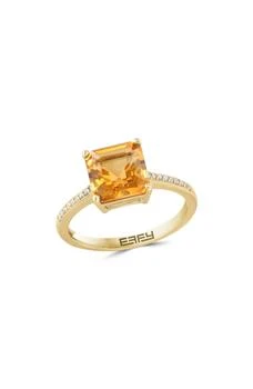 Effy | 14K Gold Diamond & Citrine Ring,商家Nordstrom Rack,价格¥3460