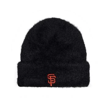 New Era | Women's Black San Francisco Giants Fuzzy Cuffed Knit Hat 独家减免邮费