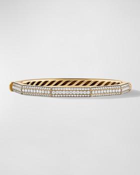 商品Carlyle Bracelet with Diamonds in 18K Gold, 5.5mm, Size S图片