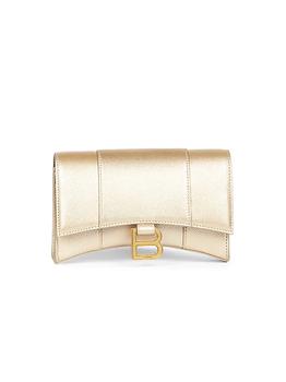 巴黎世家沙漏包价格, Balenciaga | Hourglass Metallic Leather Wallet-On-Chain商品图片 