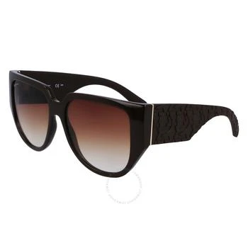 Salvatore Ferragamo | Brown Gradient Browline Ladies Sunglasses SF1088SE 208 57,商家Jomashop,价格¥416