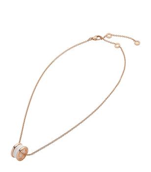 美国bvlgari项链, BVLGARI | Rose Gold And Ceramic B.Zero1 Necklace商品图片 