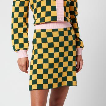 推荐Olivia Rubin Women's Kris Skirt - Green Yellow Squares商品