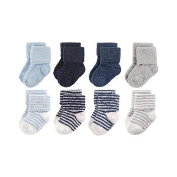 商品Chenille Socks, 8-Pack, Boy Stripe, 0-24 Months图片