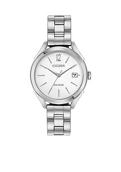 推荐Eco-Drive Silver-Tone Stainless Steel Date Watch商品