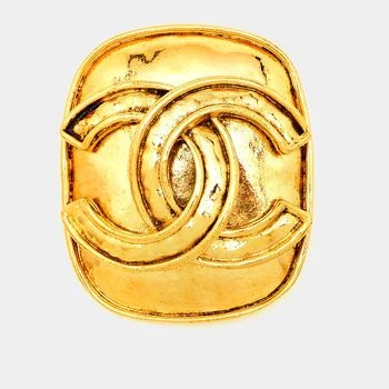 [二手商品] Chanel | Chanel CC Gold Tone Brooch,商家The Luxury Closet,价格¥4145
