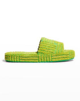 Bottega Veneta | Men's Resort Sponge Terry Slide Sandals商品图片,