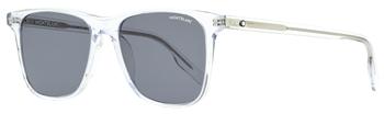 万宝龙眼镜代购, MontBlanc | Montblanc Men's Thin Sunglasses MB0174S 003 Crystal 54mm商品图片 7.5折